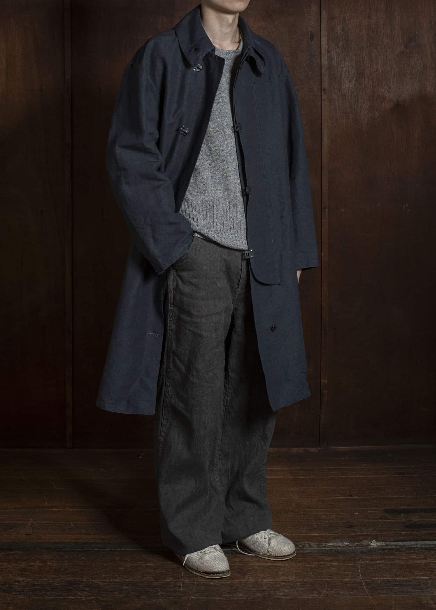 Taiga Takahashi Lot.411-Charcoal M-1918 Rain Coat Charcoal