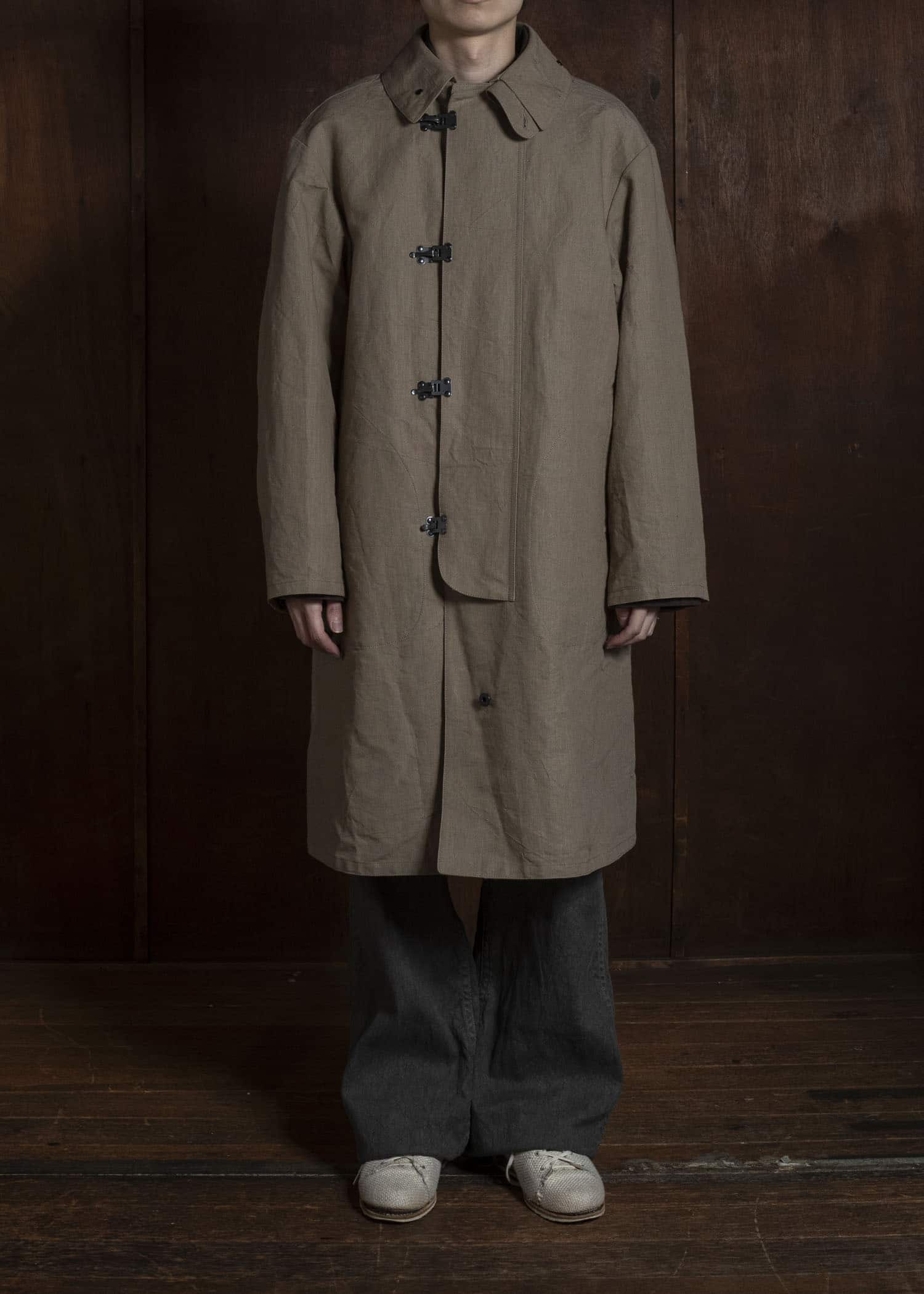 Taiga Takahashi Lot.411-Beige M-1918 Rain Coat Beige