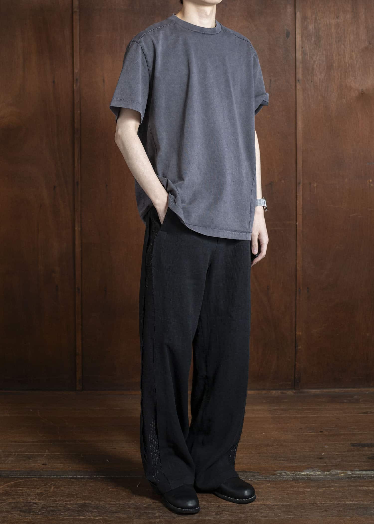 Professor.E DESTROYED TEE 25SS-PE-TTS-05-DUSTY BEIGE