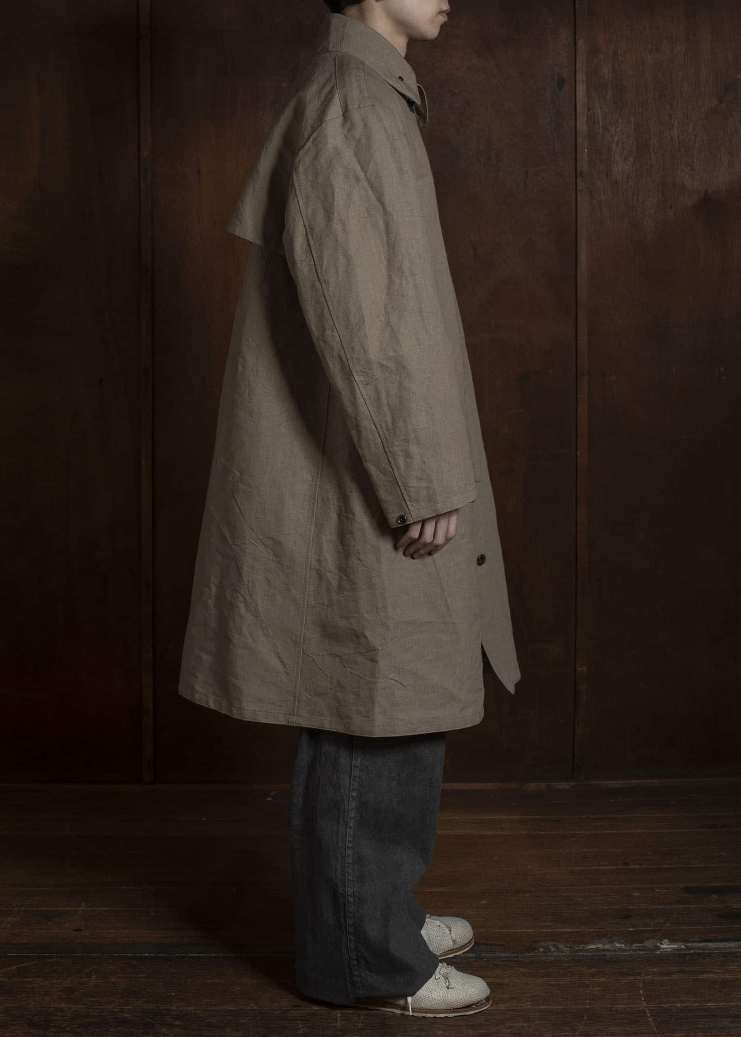 Taiga Takahashi Lot.411-Beige M-1918 Rain Coat Beige