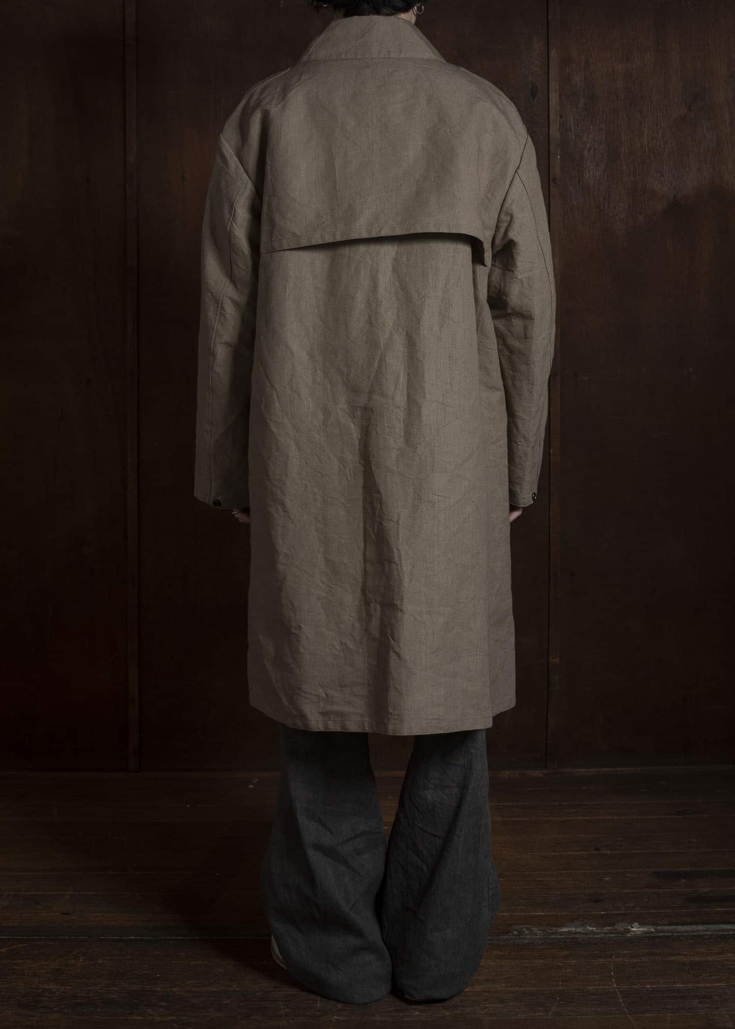 Taiga Takahashi Lot.411-Beige M-1918 Rain Coat Beige