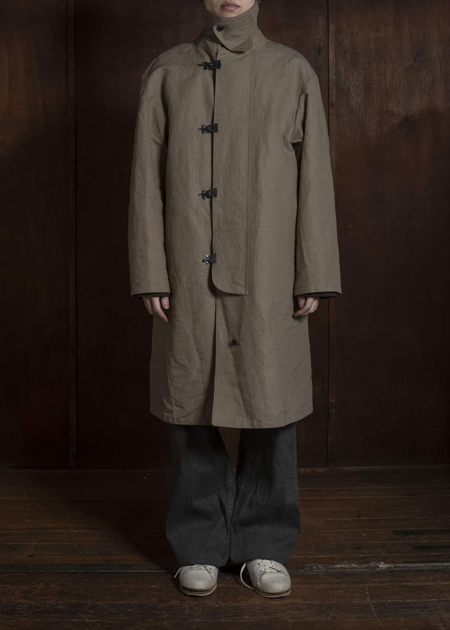 Taiga Takahashi Lot.411-Beige M-1918 Rain Coat Beige