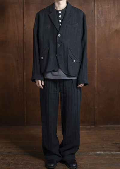 Professor.E 0222 / PANTS 25SS-FM-TRL-01-FRAYED BLACK