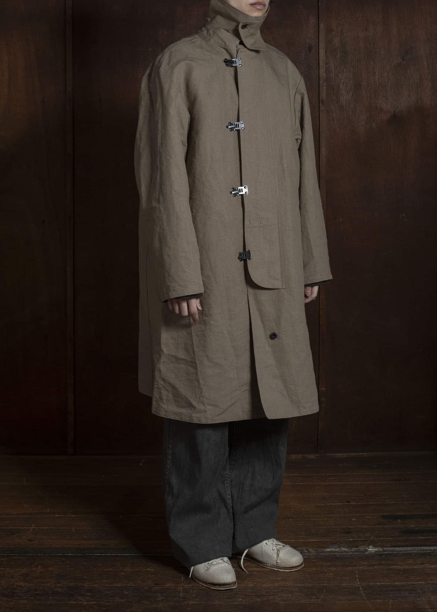 Taiga Takahashi Lot.411-Beige M-1918 Rain Coat Beige