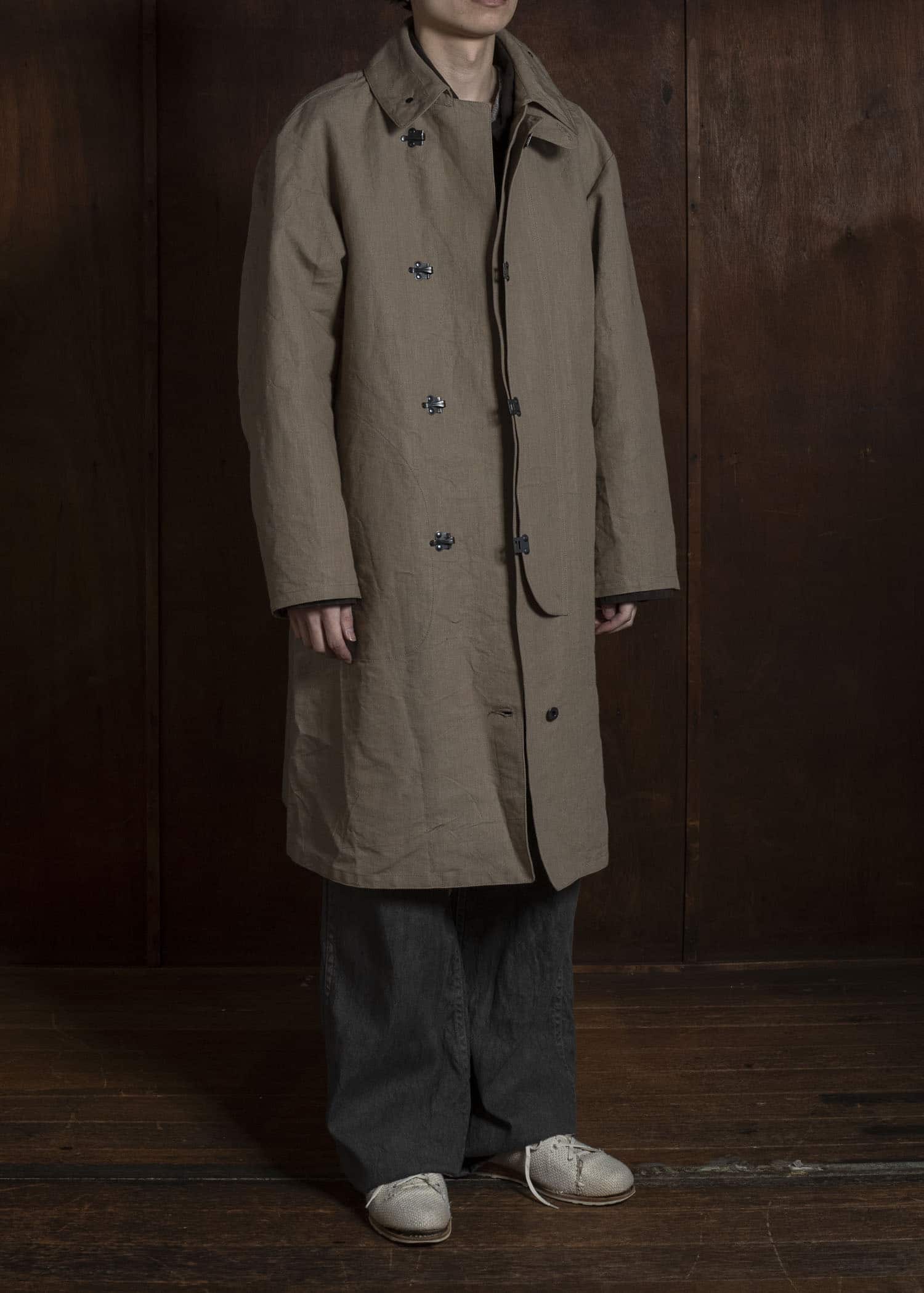 Taiga Takahashi Lot.411-Beige M-1918 Rain Coat Beige