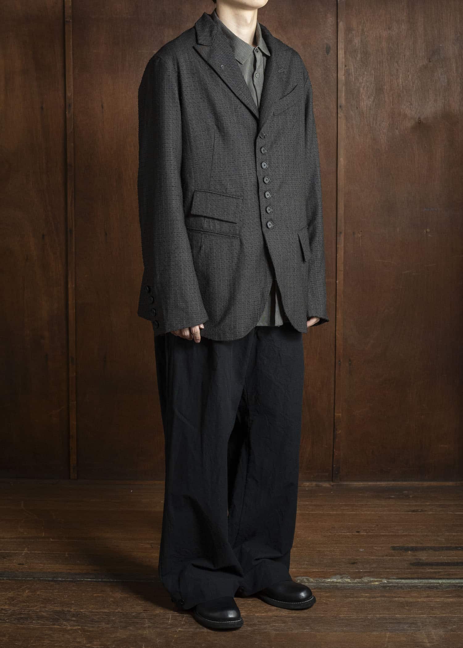 KLASICA 25F-BJK-C16 LOCKS - fn 9B Tailored Blazer IRON BROWN STRIPES