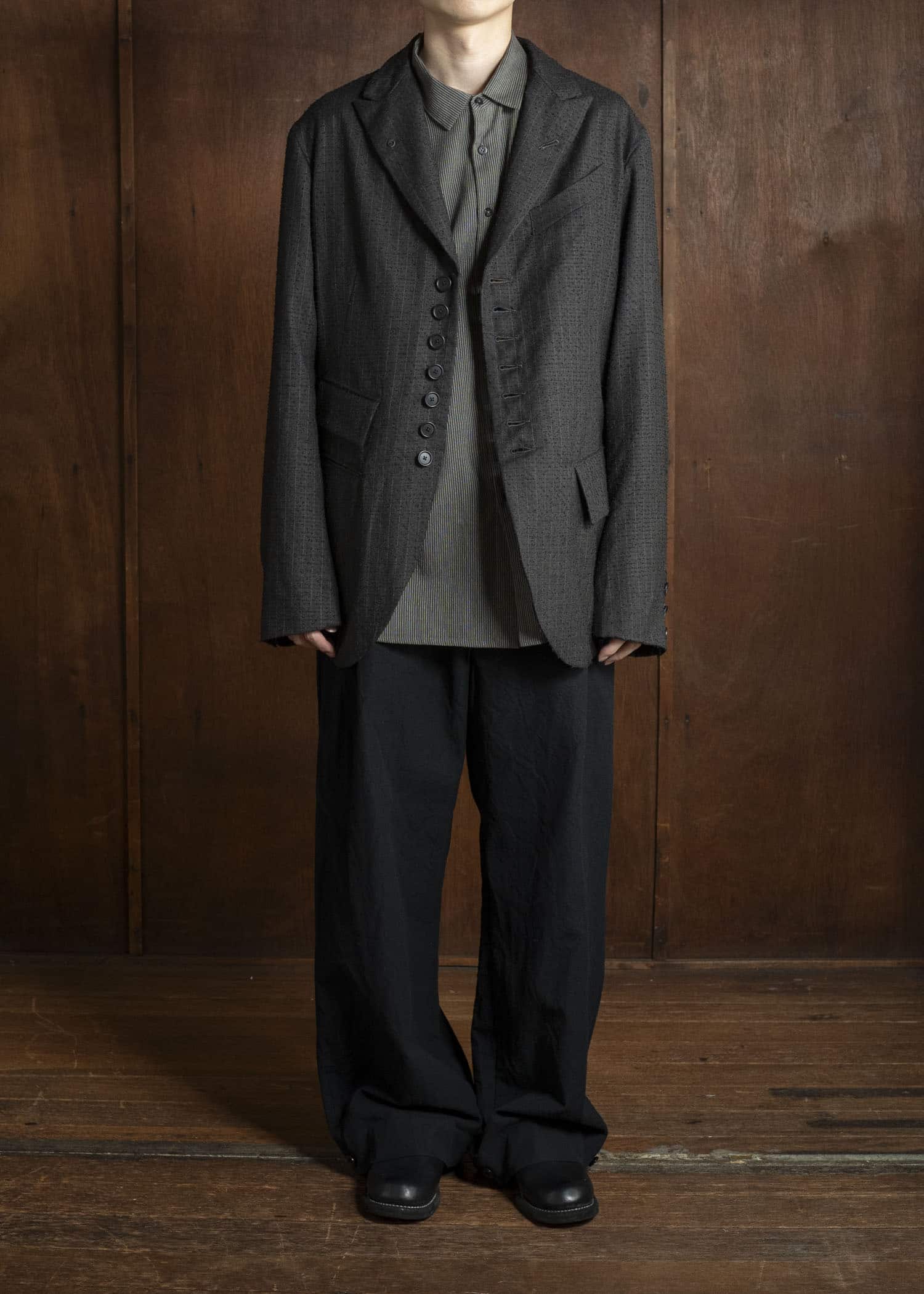 KLASICA 25F-BJK-C16 LOCKS - fn 9B Tailored Blazer IRON BROWN STRIPES