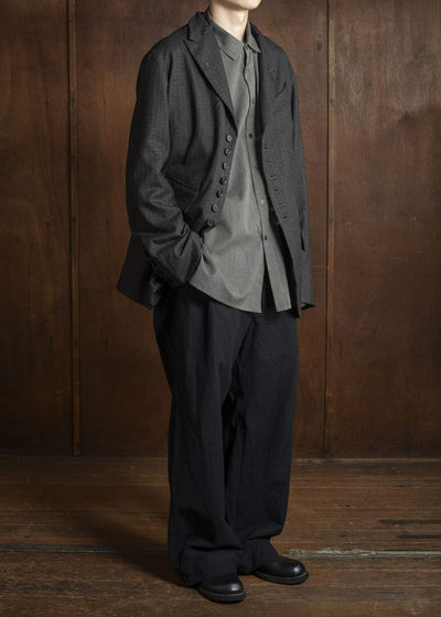 KLASICA 25F-BJK-C16 LOCKS - fn 9B Tailored Blazer IRON BROWN STRIPES