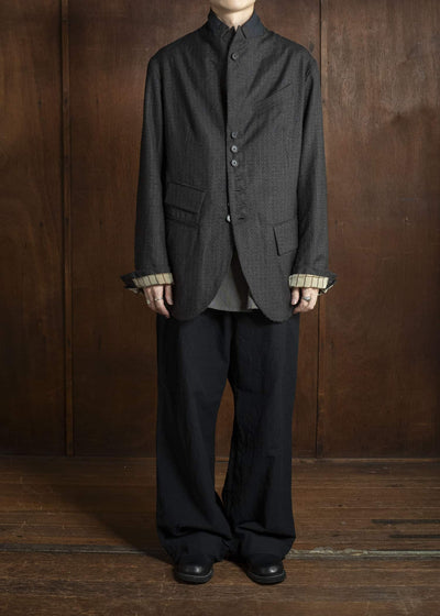 KLASICA 25F-BJK-C16 LOCKS - fn 9B Tailored Blazer IRON BROWN STRIPES