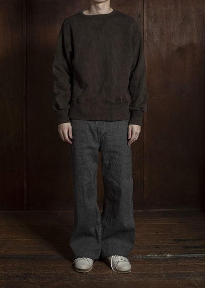 Taiga Takahashi Lot.603-Mud Dyed Brown Sweat Shirt Mud Dyed Brown