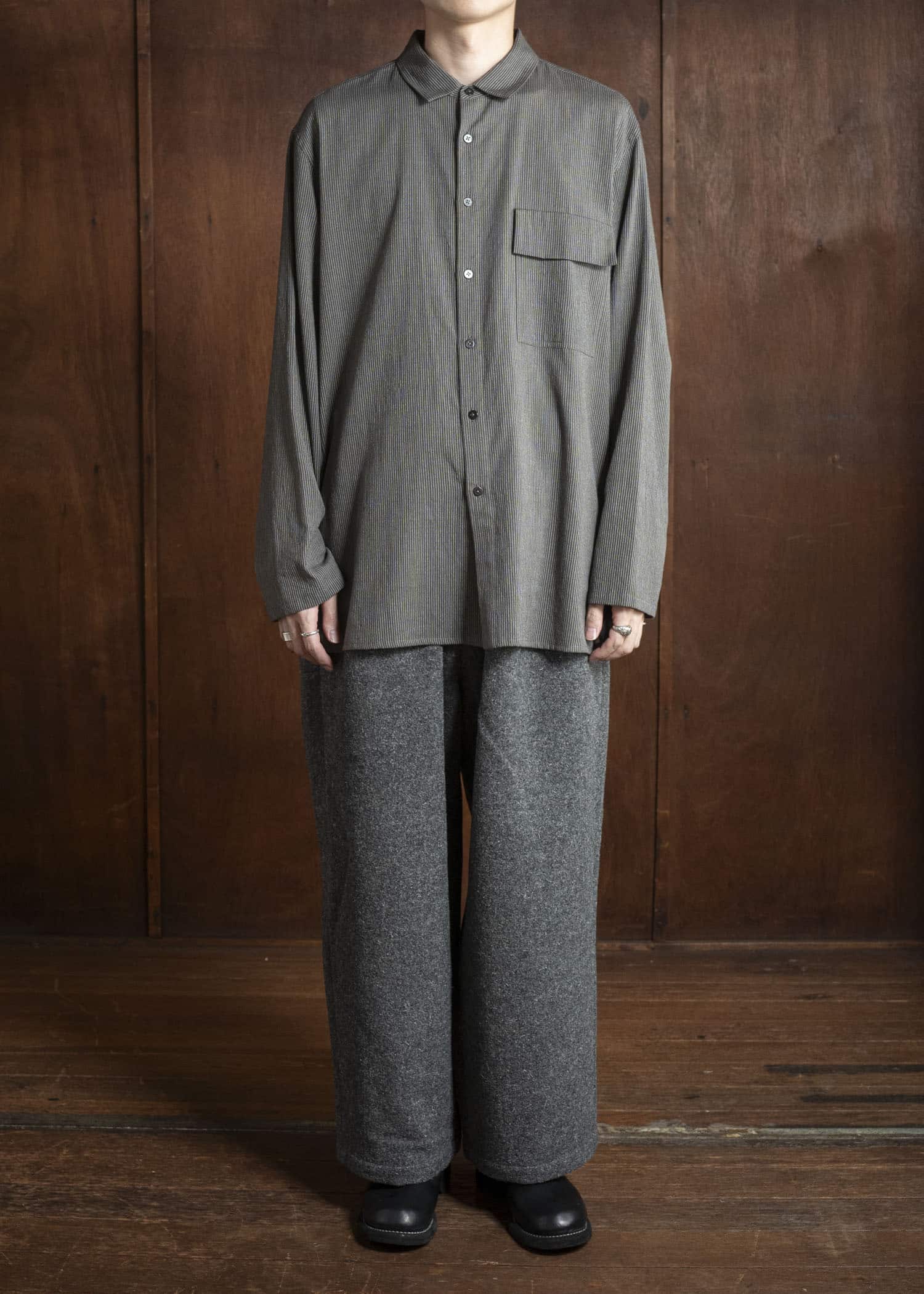 YOKO SAKAMOTO Baggy Pants YS-25AW-05 CHACOAL GRAY