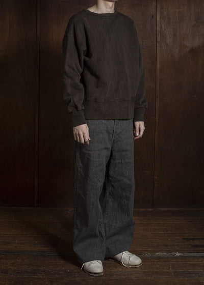 Taiga Takahashi Lot.603-Mud Dyed Brown Sweat Shirt Mud Dyed Brown