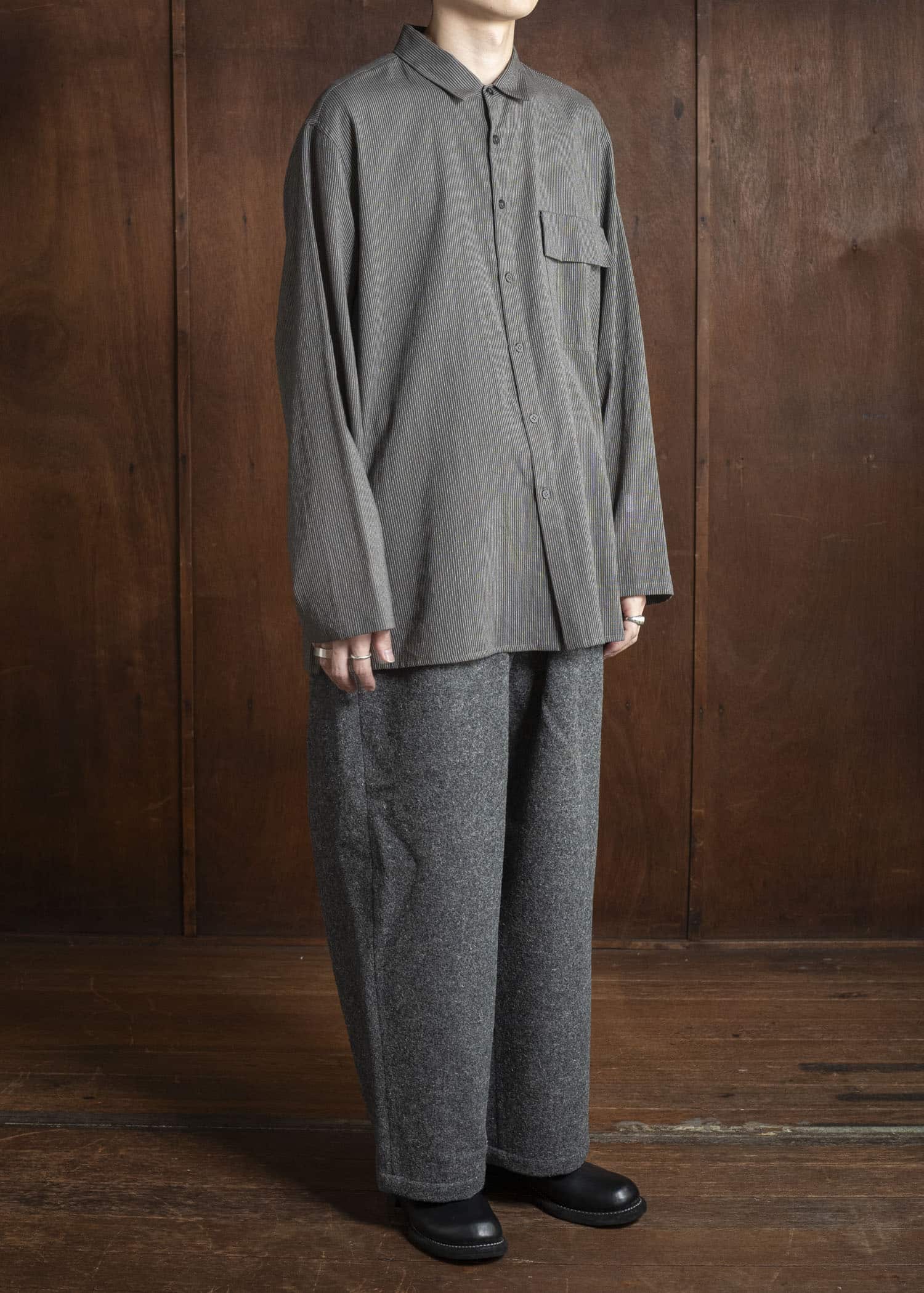 YOKO SAKAMOTO Baggy Pants YS-25AW-05 CHACOAL GRAY