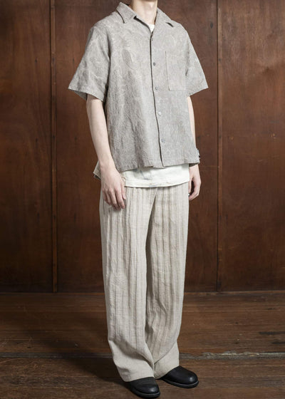 Professor.E FRAYED SHIRT 25SS-FM-SSH-01-NATURAL DYED GRAY
