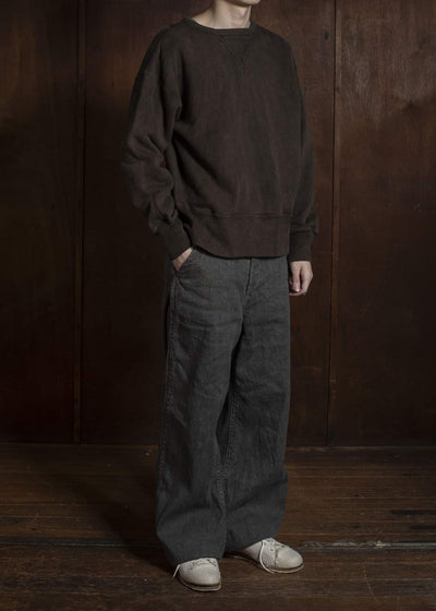 Taiga Takahashi Lot.603-Mud Dyed Brown Sweat Shirt Mud Dyed Brown