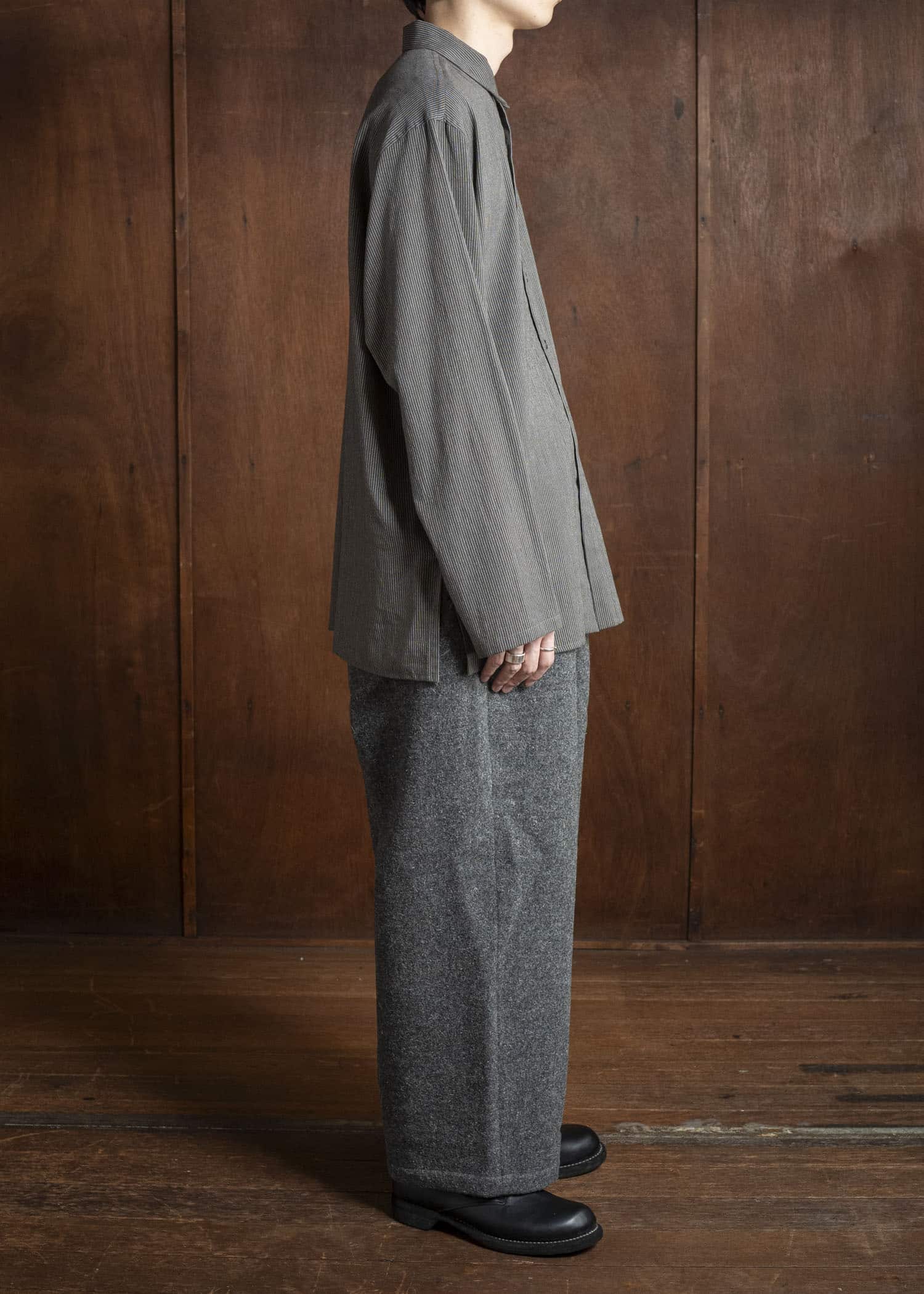 YOKO SAKAMOTO Baggy Pants YS-25AW-05 CHACOAL GRAY