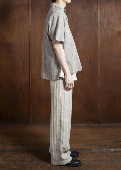 Professor.E FRAYED SHIRT 25SS-FM-SSH-01-NATURAL DYED GRAY