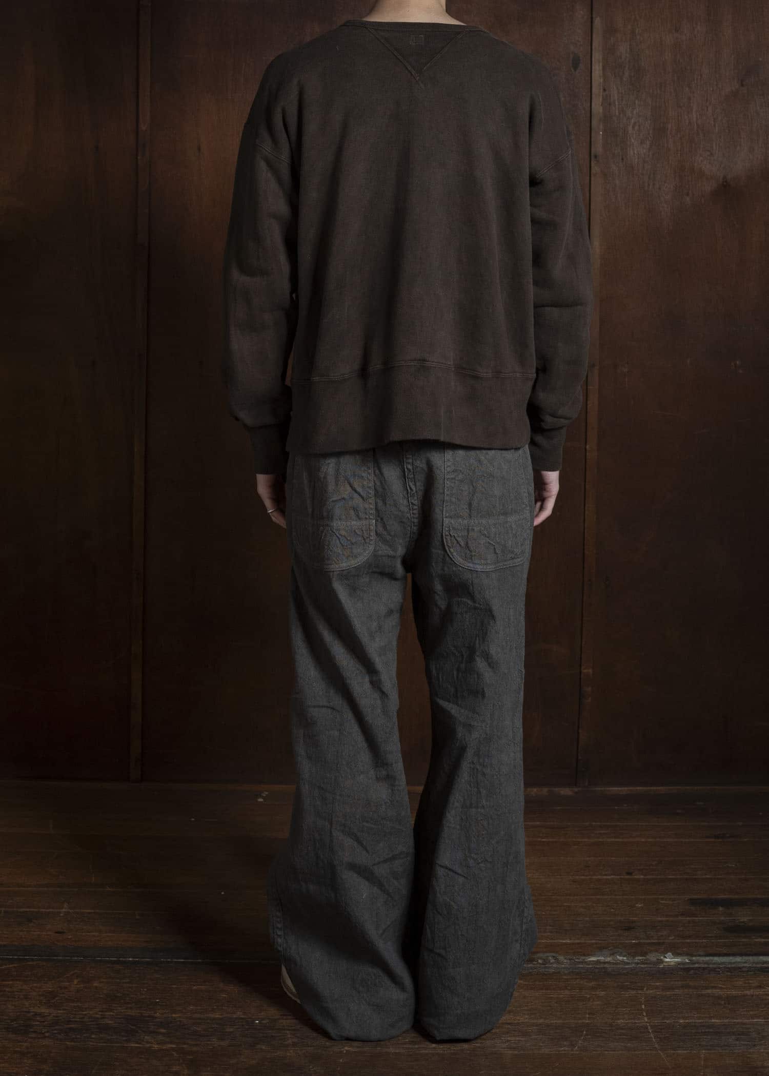 Taiga Takahashi Lot.603-Mud Dyed Brown Sweat Shirt Mud Dyed Brown