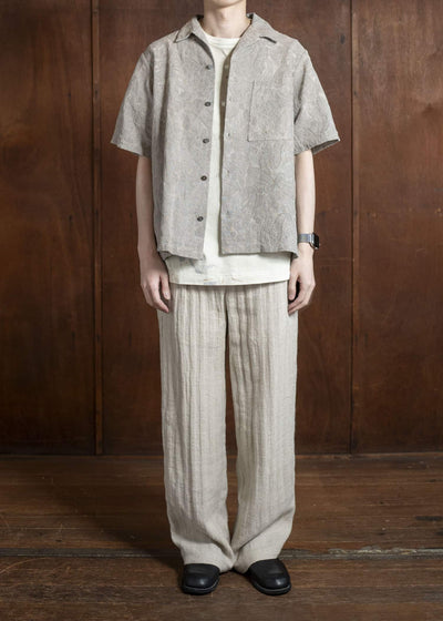 Professor.E FRAYED SHIRT 25SS-FM-SSH-01-NATURAL DYED GRAY