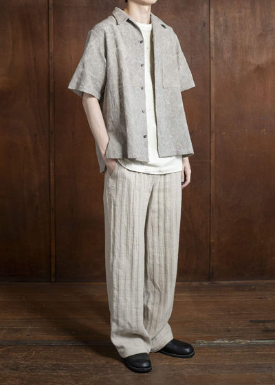 Professor.E FRAYED SHIRT 25SS-FM-SSH-01-NATURAL DYED GRAY