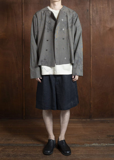 Professor.E PLEATED SHORTS 25SS-PE-TRS-03-BLACK