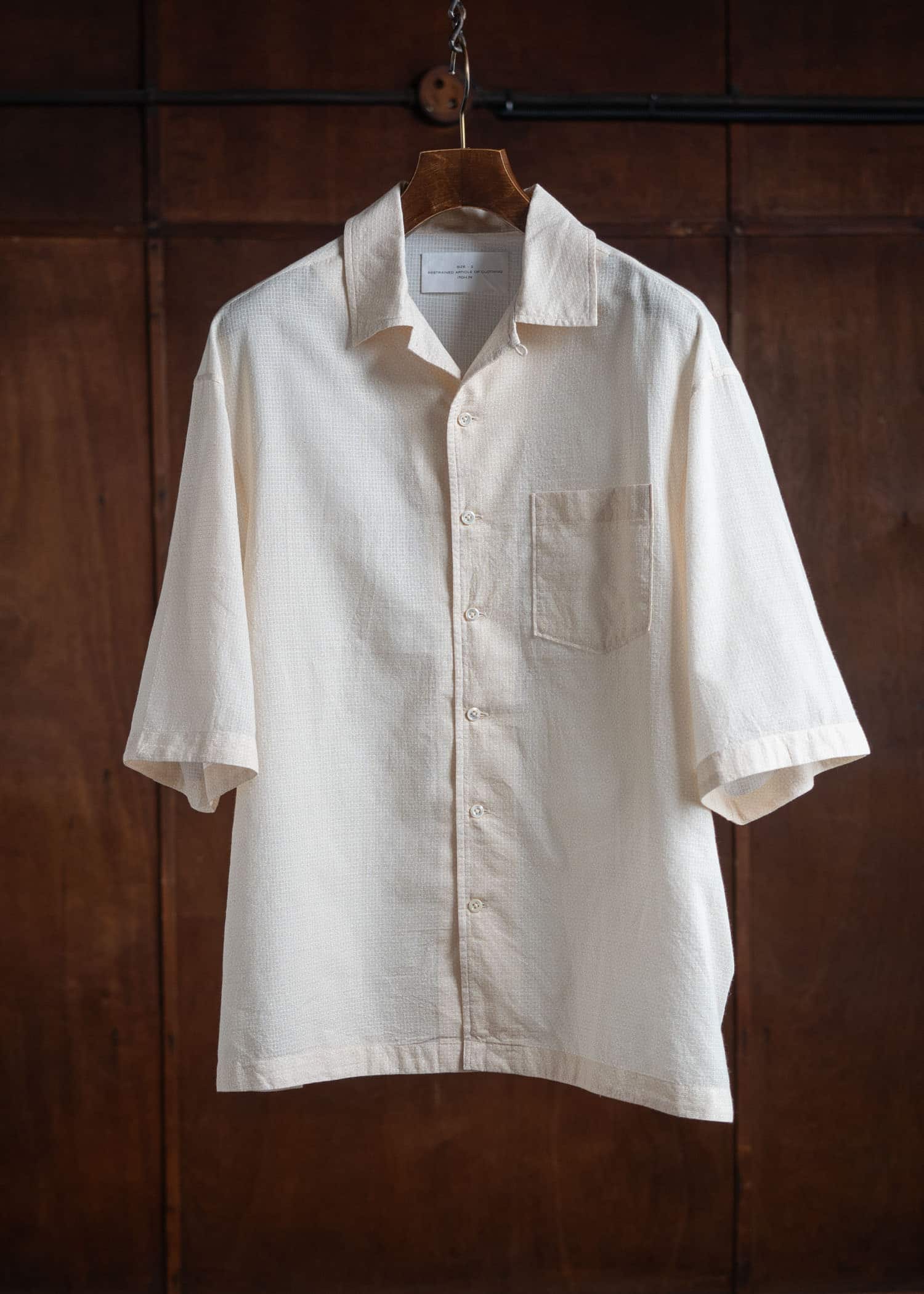 ITOH Dot Print Camp Collar Shirt Ecru