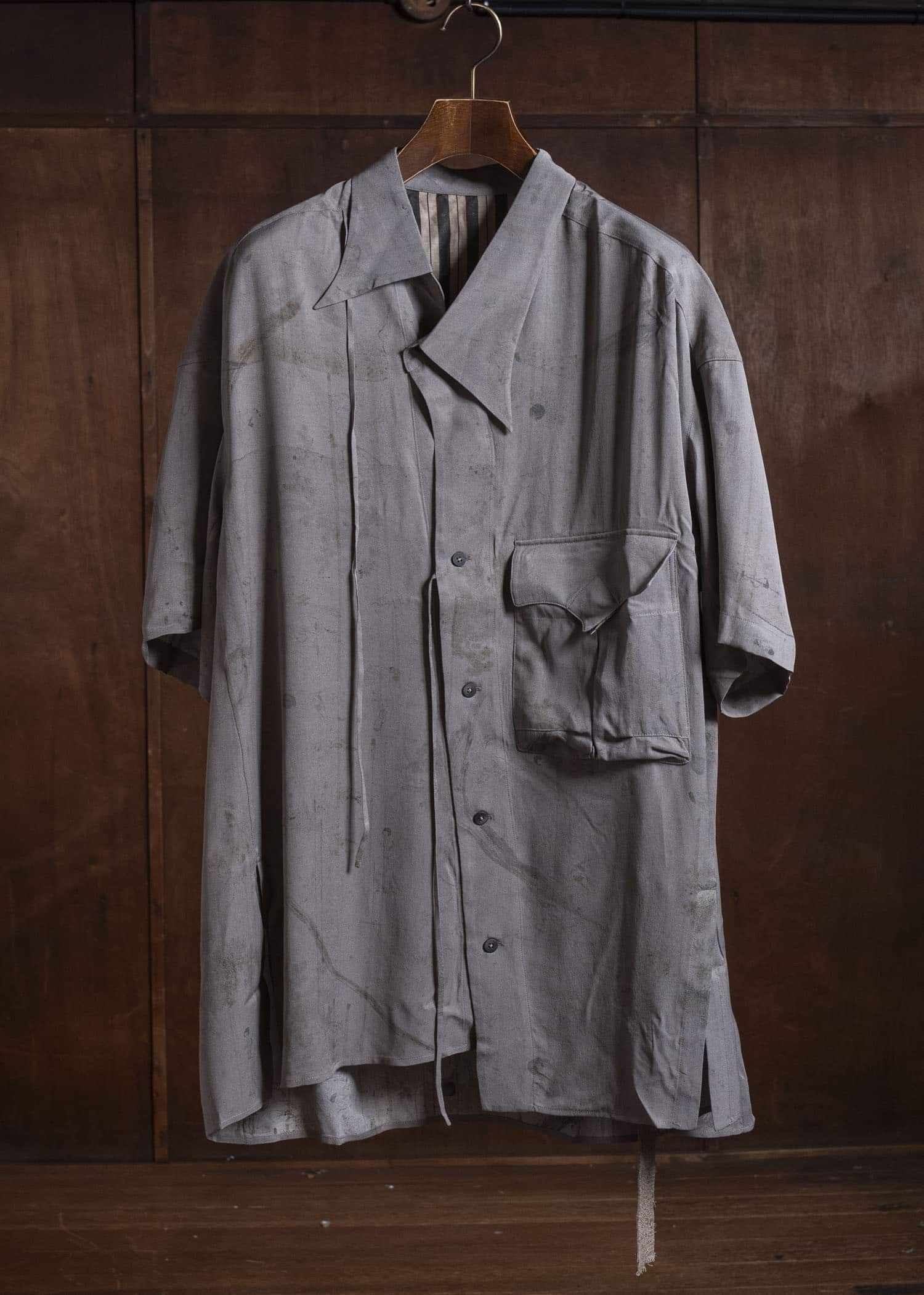 ZIGGY CHEN 0M2610750 ASYMMETRIC SHORT SLEEVE SHIRT 52