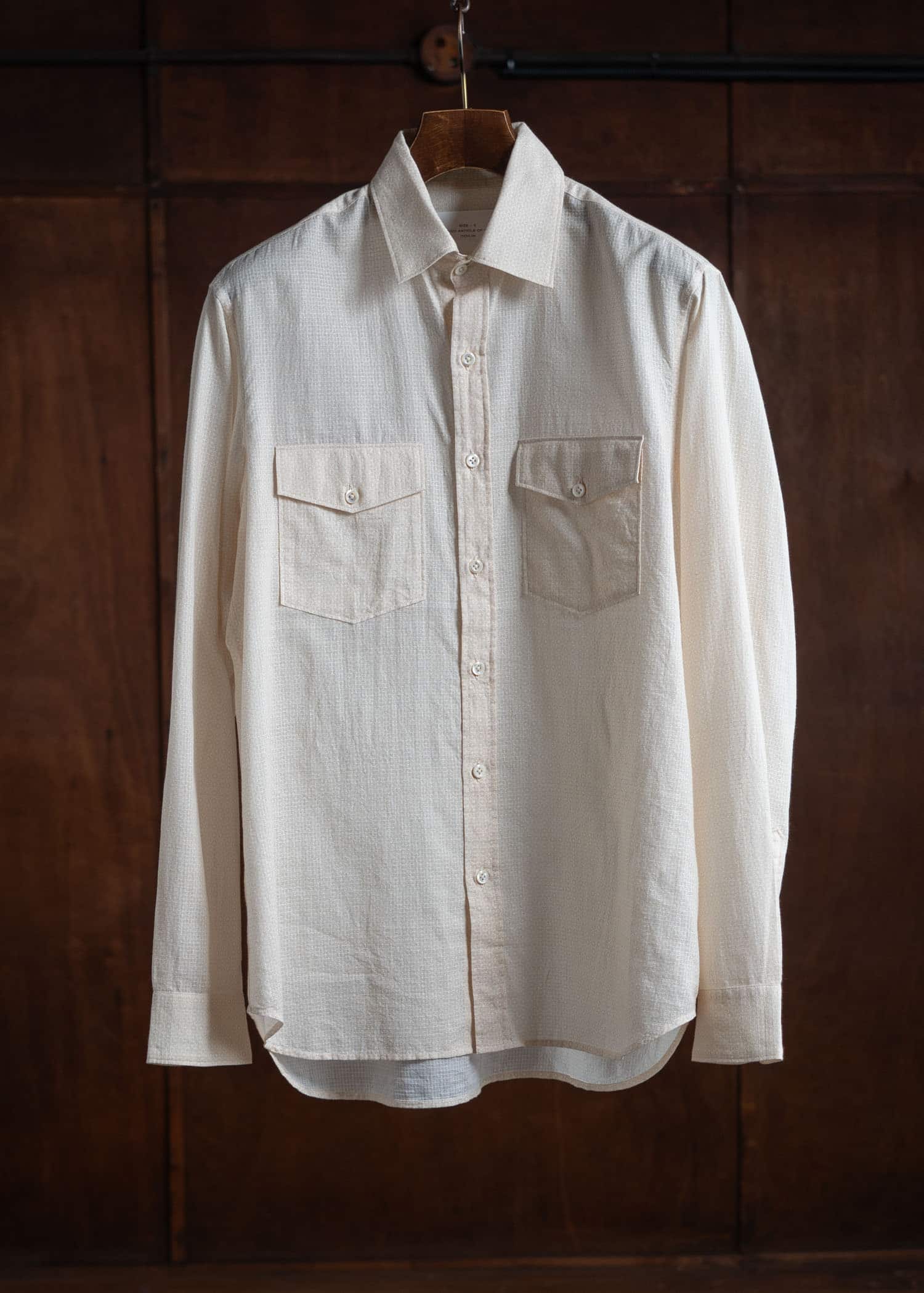 ITOH Dot Print Classic Shirt Ecru