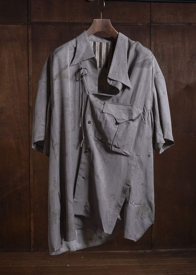 ZIGGY CHEN 0M2610750 ASYMMETRIC SHORT SLEEVE SHIRT 52