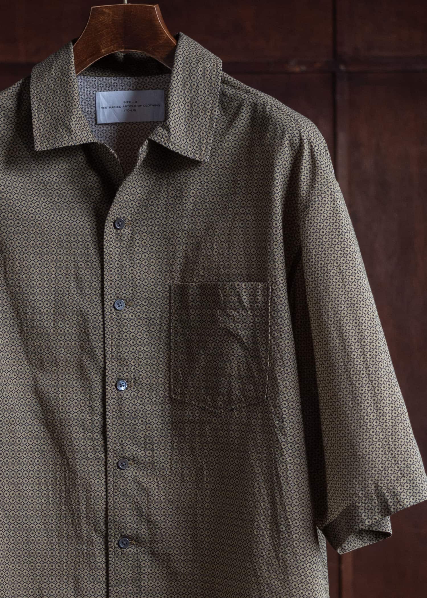 ITOH Dot Print Camp Collar Shirt Khaki