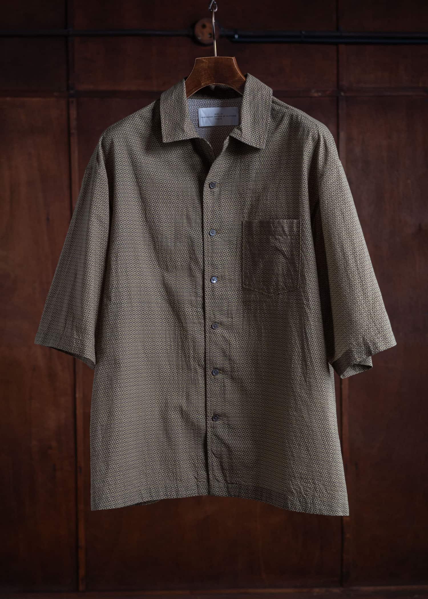 ITOH Dot Print Camp Collar Shirt Khaki