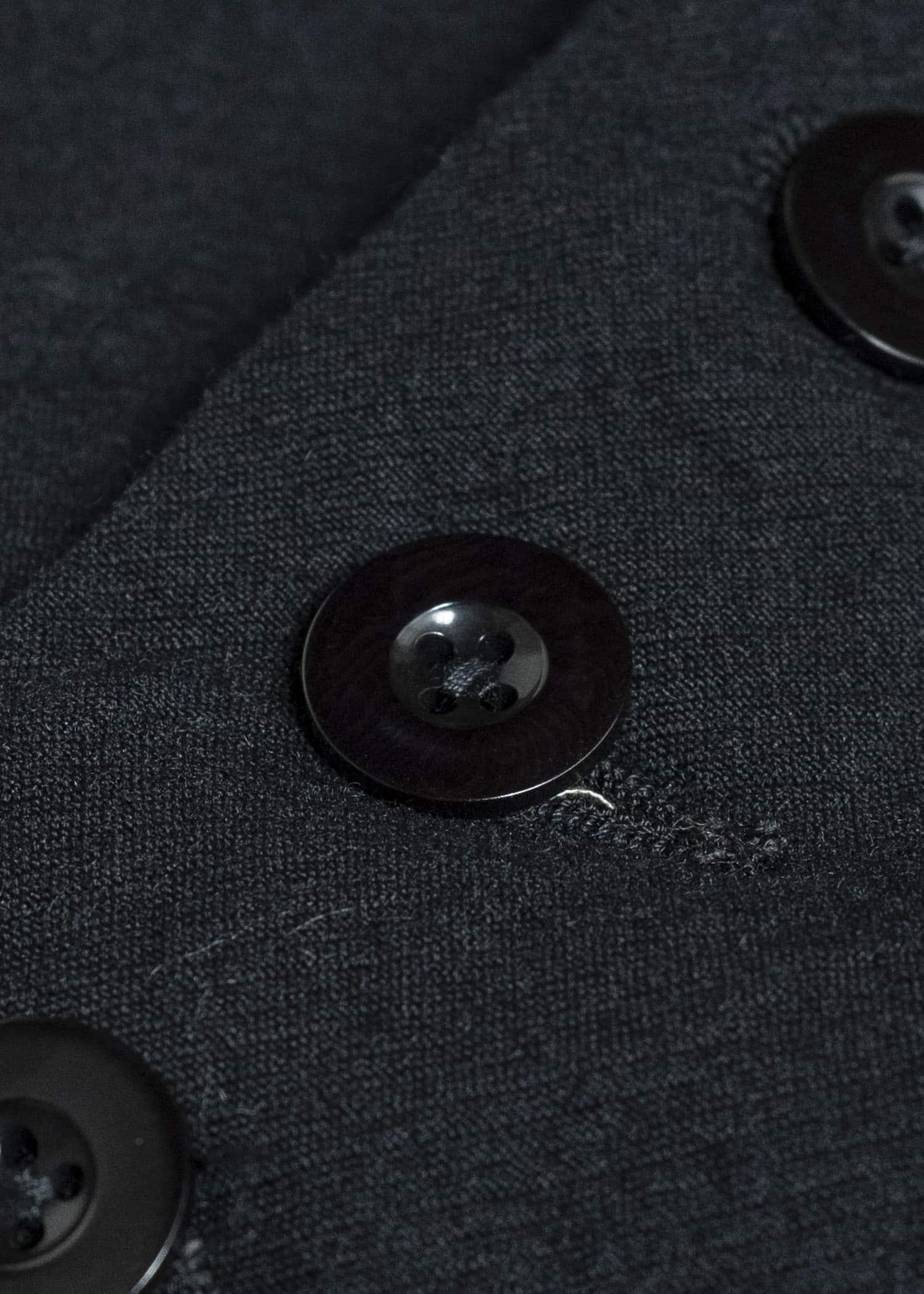 KLASICA 25F-GLT-B12 JEUNET - ax Square Shaped Loose Vest COAL BLACK