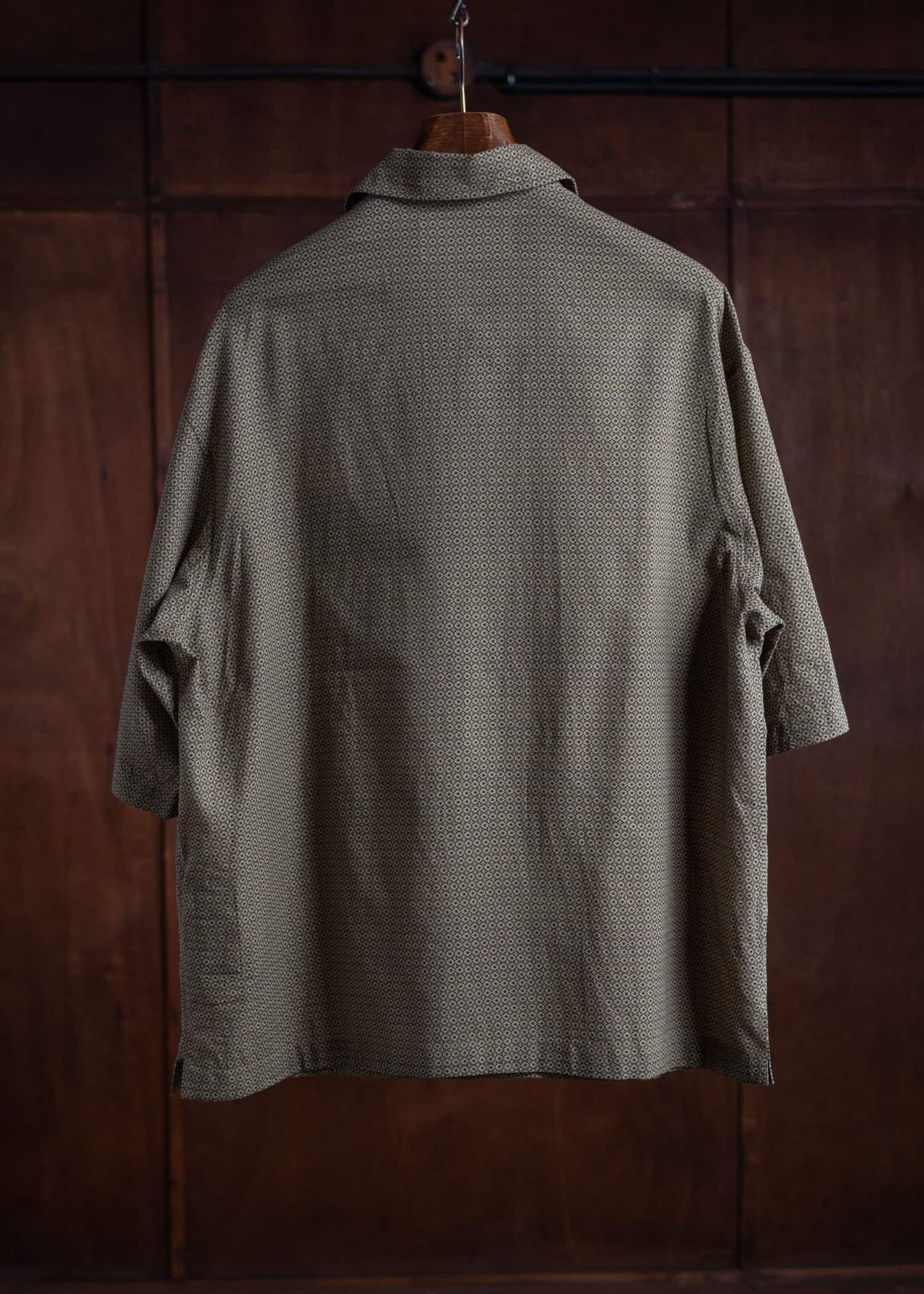 ITOH Dot Print Camp Collar Shirt Khaki