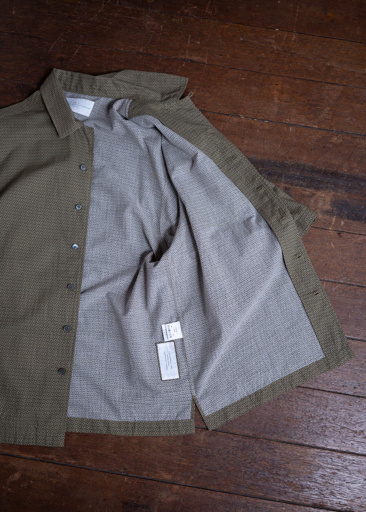 ITOH Dot Print Camp Collar Shirt Khaki