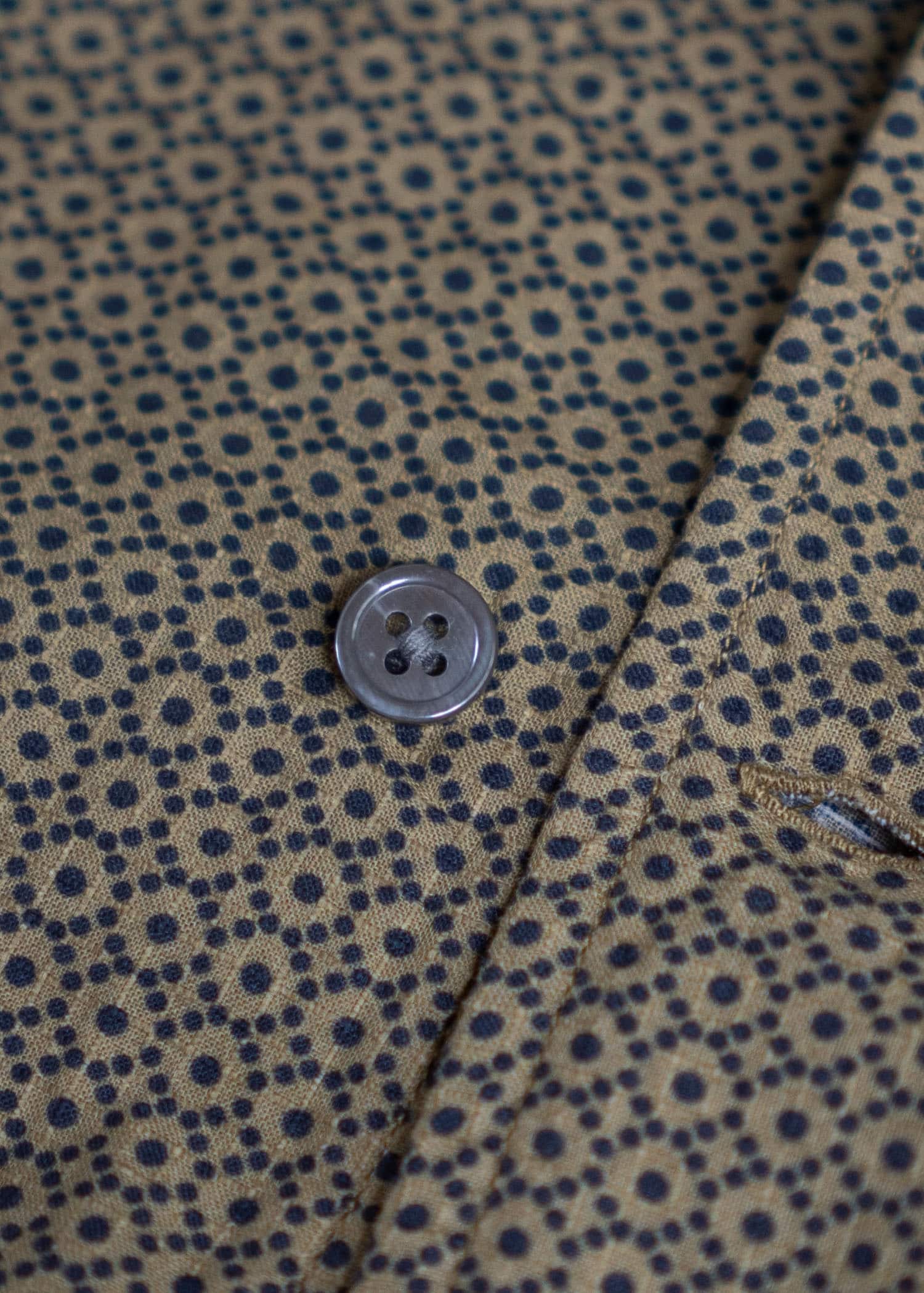 ITOH Dot Print Camp Collar Shirt Khaki