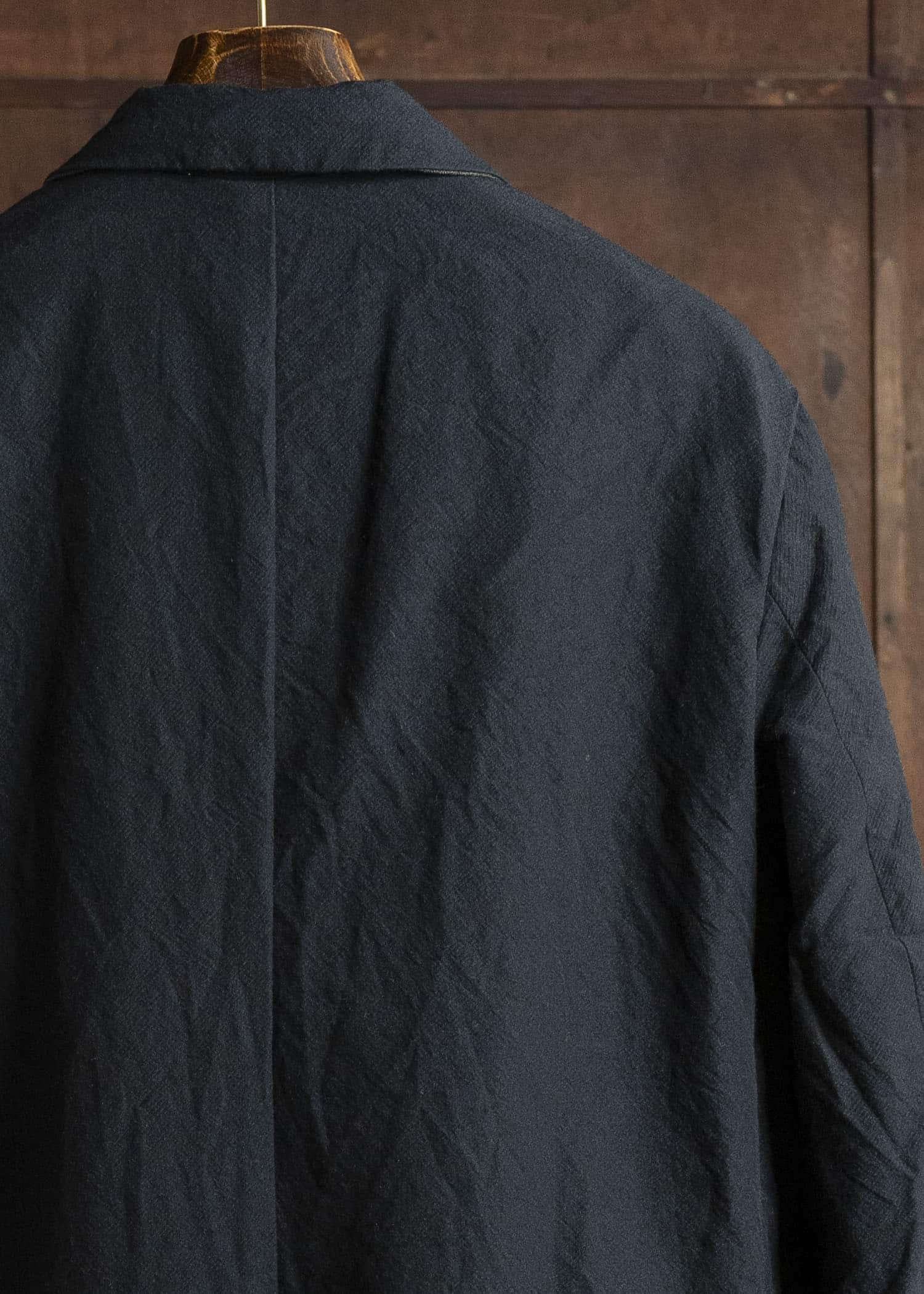 KLASICA 25F-CCT-B09 'THE DAY''-ax ''Wide Shoulder Solid Chester Coat'' COAL BLACK