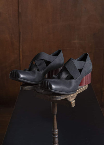 UMA WANG US9106 HIGH BALLET SHOES uw097 - black/red