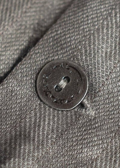 Professor.E DOUBLE-BREASTED COLLARLESS SHIRT 25SS-FM-LSH-01-NATURAL DYED GRAY