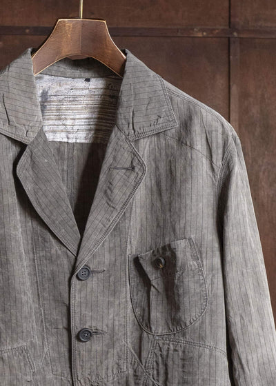 ZIGGY CHEN 0M2610905 STRIPED PATCHWORK WORKERS BLAZER 03