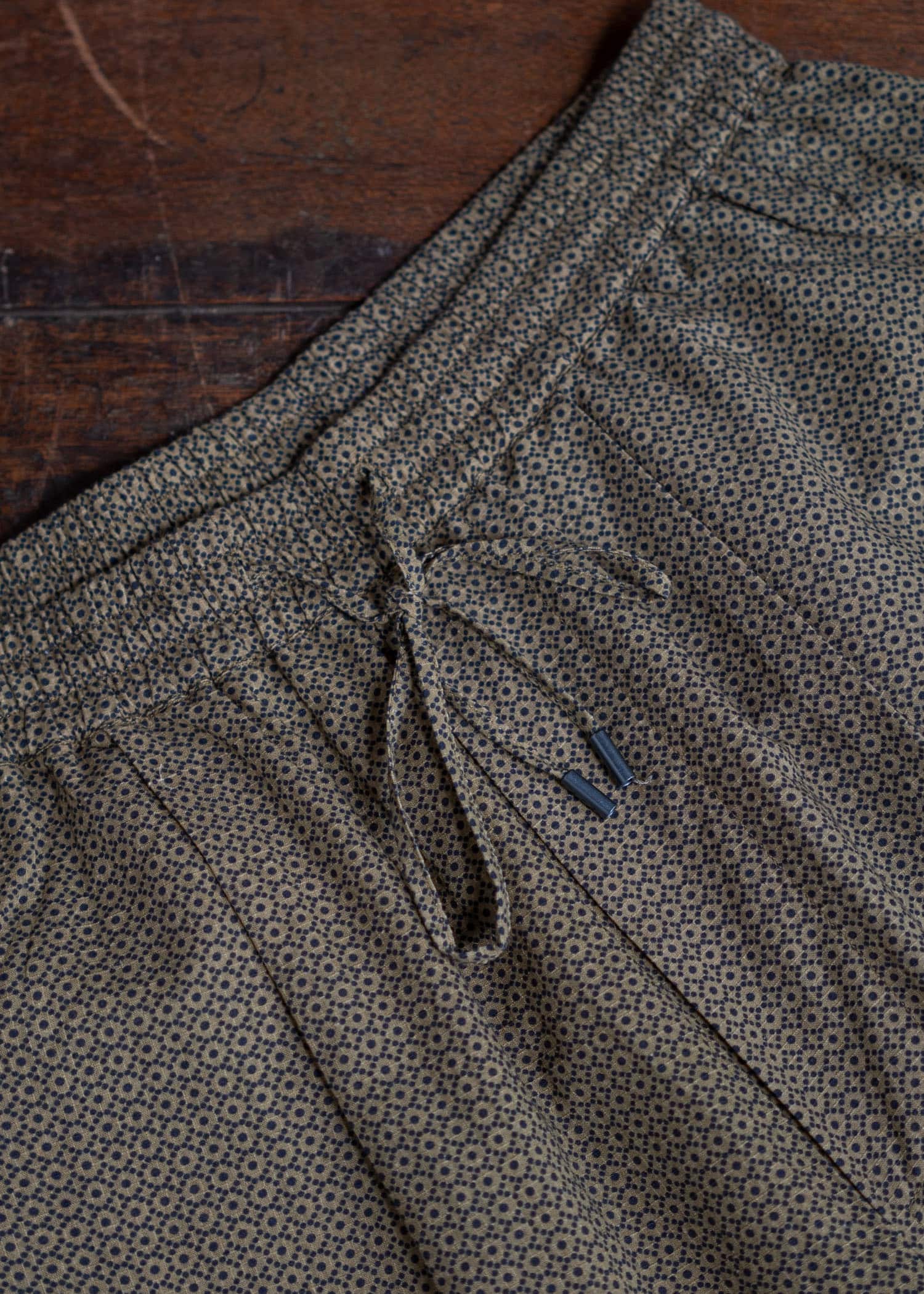 ITOH Dot Print Draw String Pants Khaki