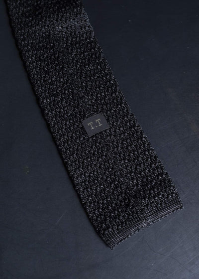 Taiga Takahashi Lot.036-Black Knit Tie Black