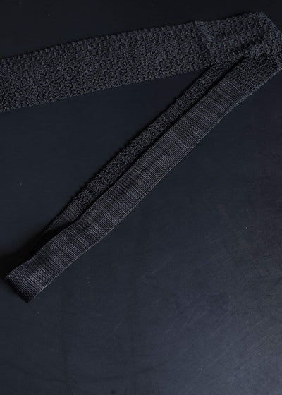 Taiga Takahashi Lot.036-Black Knit Tie Black