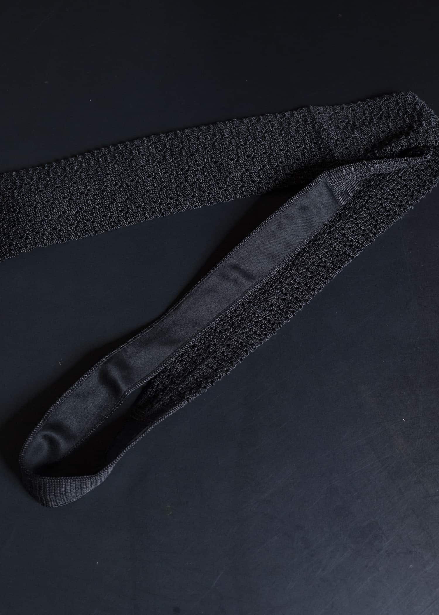 Taiga Takahashi Lot.036-Black Knit Tie Black