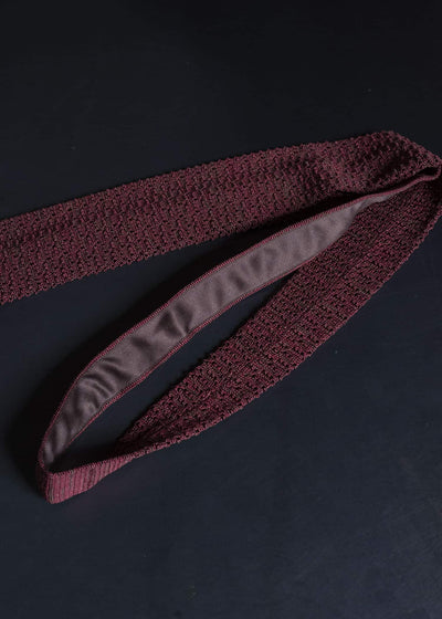Taiga Takahashi Lot.036-Burgundy Knit Tie Burgundy