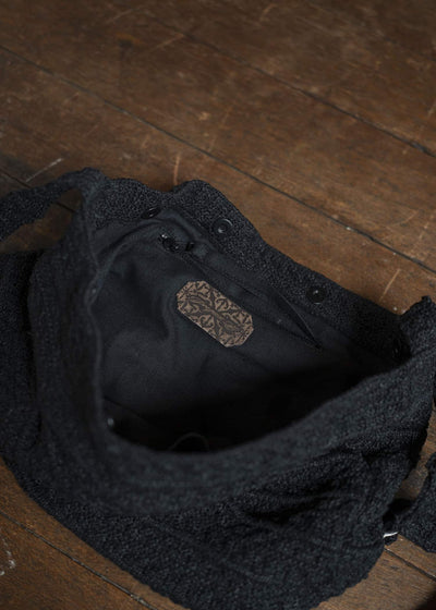 Professor.E GATHERE KNIT BAG 25SS-PE-ACC-10-BLACK