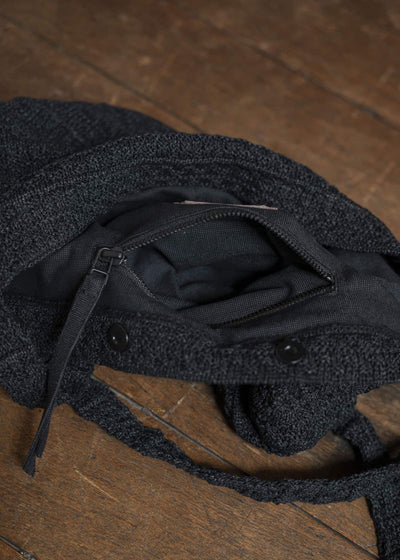 Professor.E GATHERE KNIT BAG 25SS-PE-ACC-10-BLACK