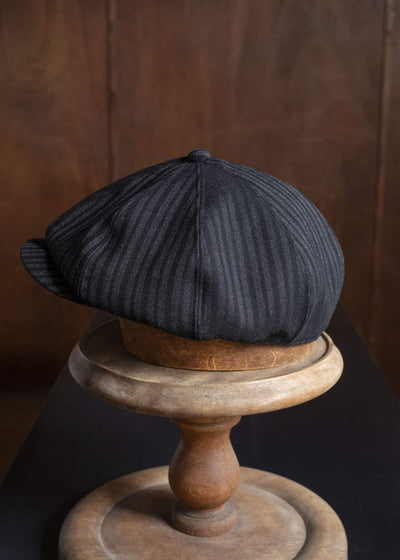 Taiga Takahashi Lot.006-Charcoal Stripe Newsboy Cap Charcoal Stripe