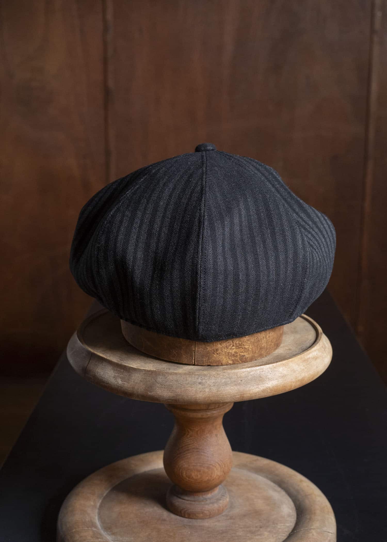 Taiga Takahashi Lot.006-Charcoal Stripe Newsboy Cap Charcoal Stripe