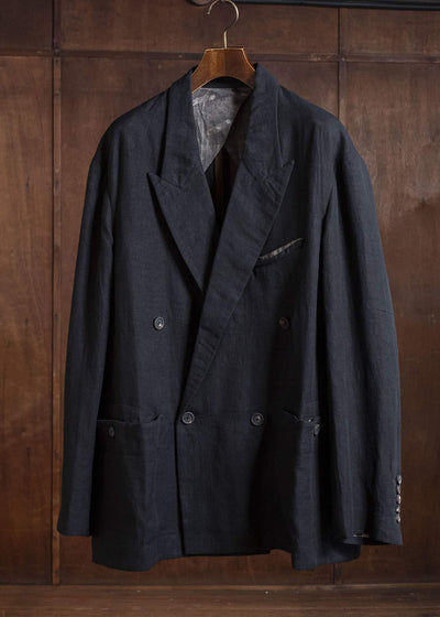 ZIGGY CHEN 0M2610914 DOUBLE BREASTED ORIENTAL LONG BLAZER 04