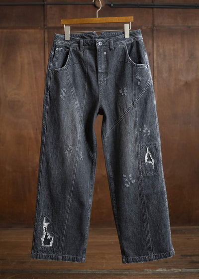 Professor.E WORN-OUT-DENIM 25SS-PE-TRL-07-WASHED BLACK